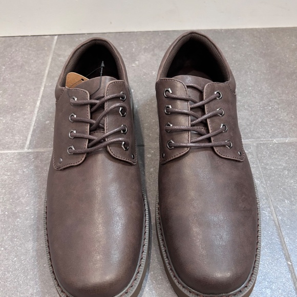 New Jousen Milan Men’s Size 10 Brown Leather Dress Shoes Work Event Fashion - Picture 2 of 7